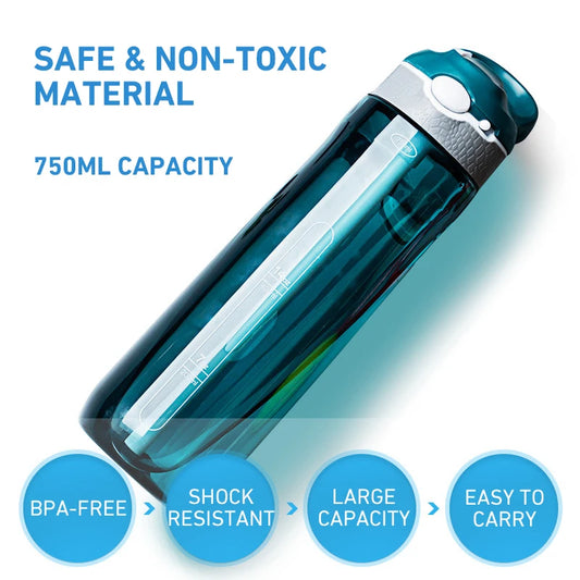 MossWatt エコ浄水ボトル 750ML 携帯ストロー浄水器