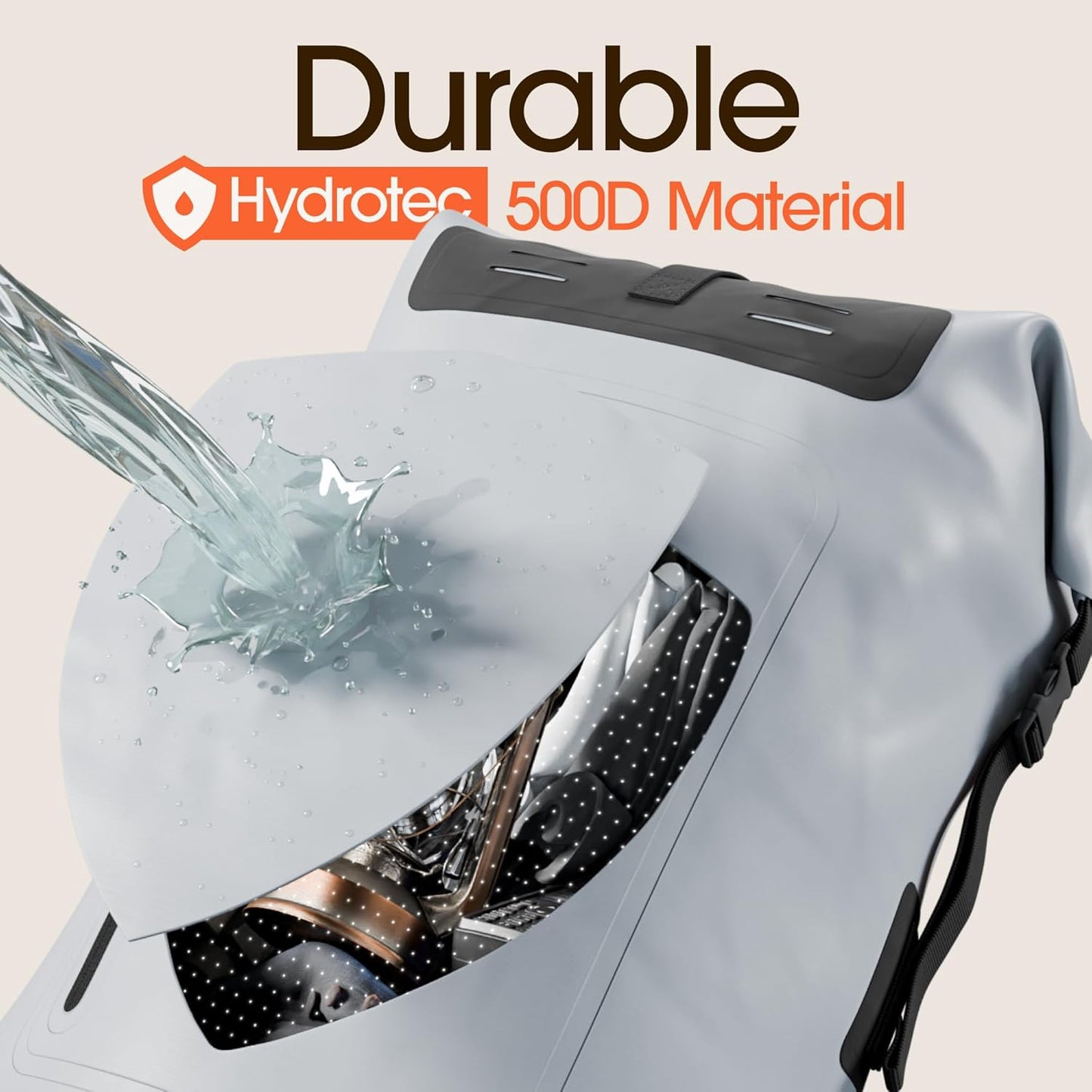 Waterproof Backpack - Heavy Duty Hiking Backpack - Roll-Top Closure Bag - Cushioned Dry Bag Waterproof Phone Case